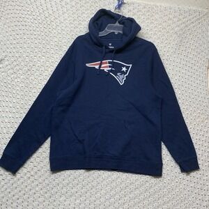 New England Patriots Elvis Therma Fit Hoodie Sweater NFL Blue XL Fanatic Cox #01
